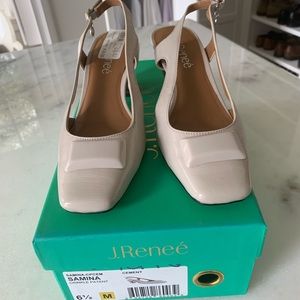 NWT j. Renee 6.5 cement Samina patent pumps